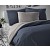 Saténové prodloužené povlečení LUXURY COLLECTION 140x220+70x90cm tmavě šedé / světle šedé