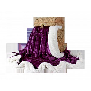 Deka beránek 150x200 - Fialová