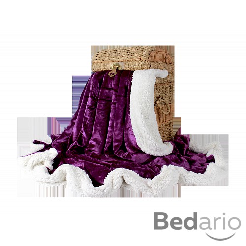 Deka beránek 150x200 - Fialová