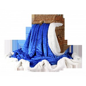 Deka beránek 150x200 - Modrá