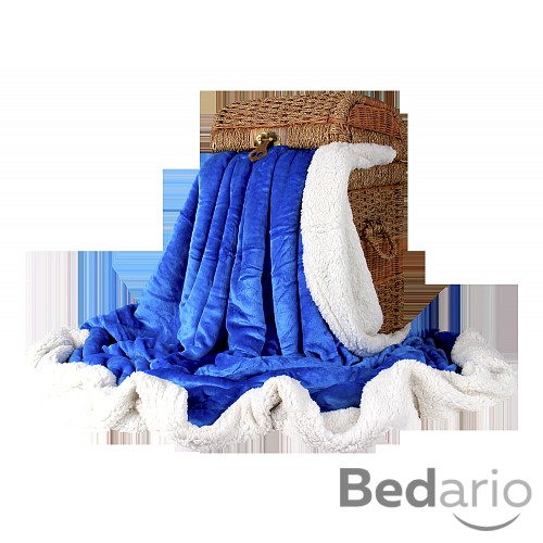 Deka beránek 150x200 - Modrá