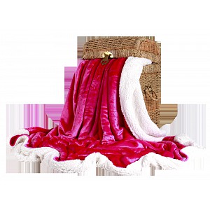 Deka beránek 150x200 - Růžová