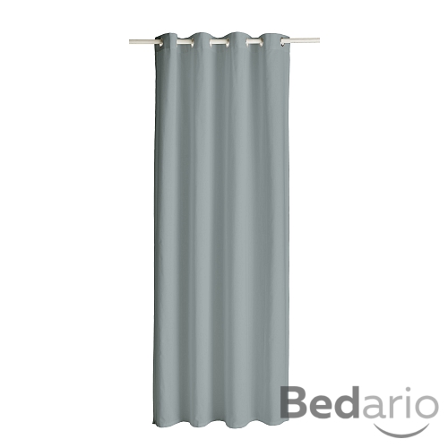 Okenní závěs na kroužky - Šedomodrá