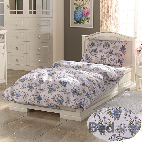 Bavlněné povlečení PROVENCE COLLECTION 140x200+70x90 ELISA modrá