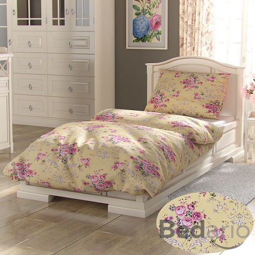 Bavlněné povlečení PROVENCE COLLECTION 140x200+70x90 CLER žlutá