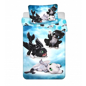 Bavlněné povlečení do postýlky 40x60+100x135 Jak vycvičit draka 3 Babies