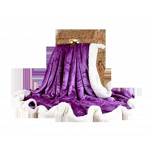 Deka beránek 150x200 - Světle Fialová