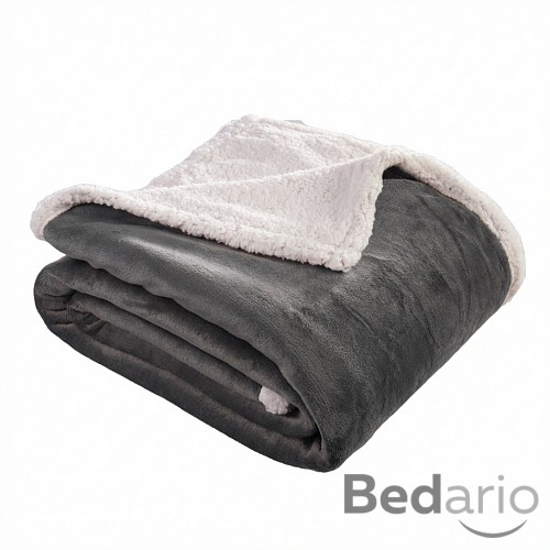 Deka beránek 150x200 - Tmavě Šedá