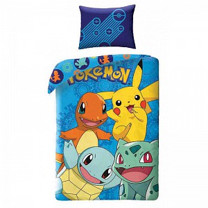Dětské bavlněné povlečení Pokémon 140x200+70x90