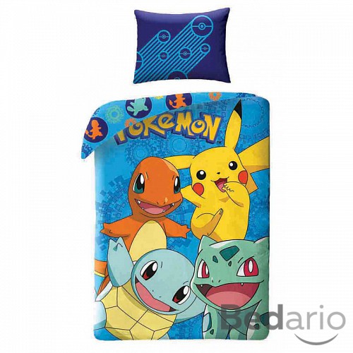 Dětské bavlněné povlečení Pokémon 140x200+70x90