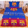 Bavlněné povlečení FC BARCELONA modrá/vínová 140x200+70x90