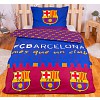 Bavlněné povlečení FC BARCELONA modrá/vínová 140x200+70x90