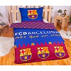 Bavlněné povlečení FC BARCELONA modrá/vínová 140x200+70x90