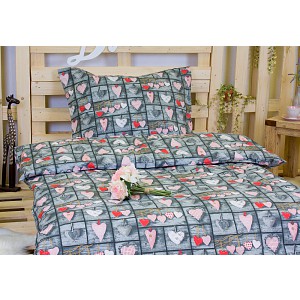 Krepové povlečení Romantika 140x200+70x90