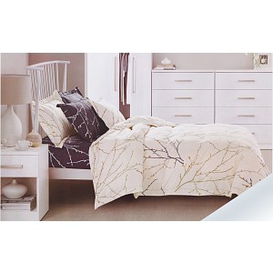 Hebké bavlněné povlečení 140x200+70x90+40x40 Cream trees