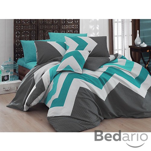 Luxusní RANFORCE Bavlněné povlečení STYL smaragd 140x200+70x90