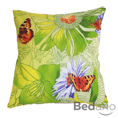 Bavlněný povlak MOTÝLCI V ZAHRADĚ 40x40