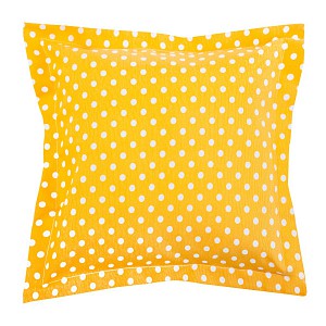 Povlak na polštářek+lem PUNTÍK žlutý 40x40