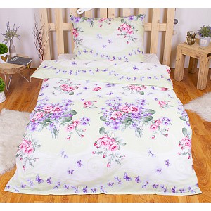 Bavlněné povlečení FIALKA 140x200+70x90