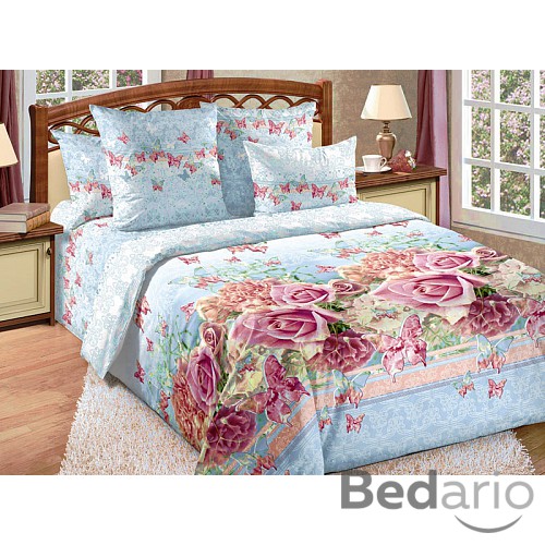 Perkálové povlečení RŮŽOVÉ SNY 140x200+70x90