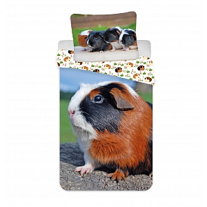 Bavlněné povlečení 140x200+70x90 Strakaté morče