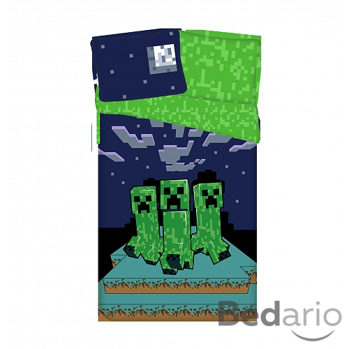 Bavlněné povlečení 140x200+50x70 Minecraft Sssleep Tight