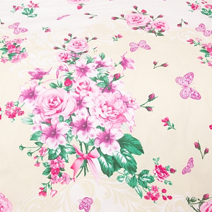 Bavlněné povlečení 140x200+70x90 Kytice