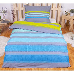 Bavlněné povlečení ELLE modrá 140x200+70x90