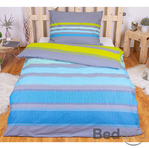 Bavlněné povlečení ELLE modrá 140x200+70x90