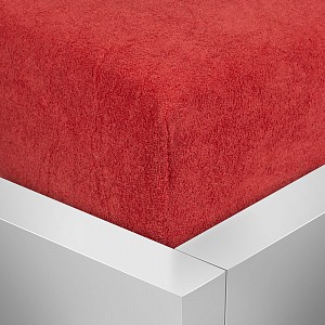 Froté prostěradlo do postýlky 60x120 Premium - Červená