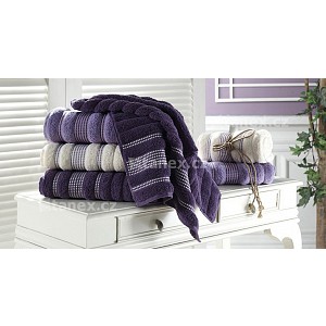 Froté osuška Paris LUX - TMAVĚ FIALOVÁ