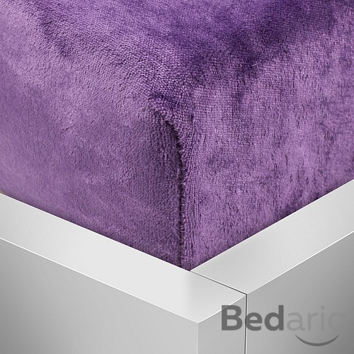 Mikroplyšové prostěradlo 90x200 Elegance - Tmavě fialová