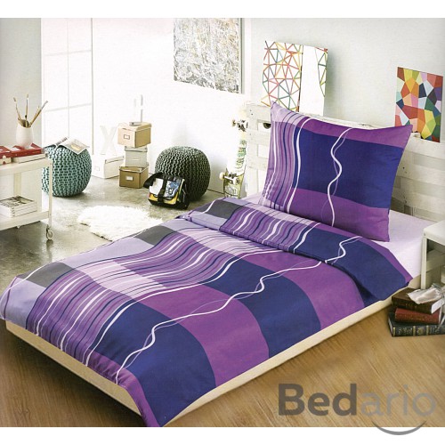 Microtop povlečení Easy 140x200 70x90 Fialové vlny