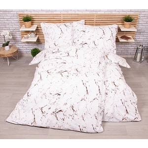 Zvýhodněná sada Microtop povlečení na dvě lůžka 140x200+70x90 Mramor hnědý II