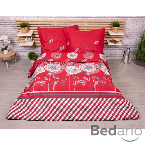 Francouzské bavlněné povlečení 220x200+2x70x90 Vlčí máky