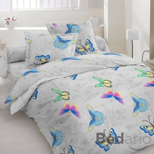 Bavlněné povlečení 140x200+70x90 Multi Butterfly