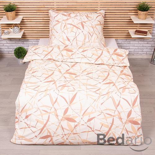 Bavlněné povlečení 140x200+70x90 Stvoly oranžové