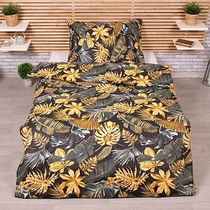 Bavlněné povlečení DELUXE 140x200+70x90 Monstera