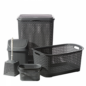 Koupelnový set 5v1 - šedý