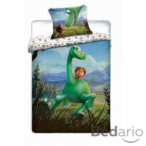 Dětské bavlněné povlečení HODNÝ DINOSAUR 140x200+70x90