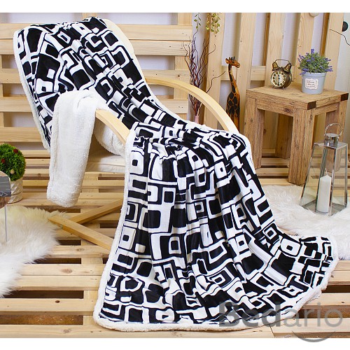 Deka beránek 150x200 - Černobílé bludiště