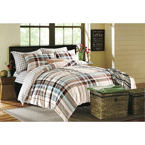 Prošívaný dekorační přehoz 240x260 Karo béžové