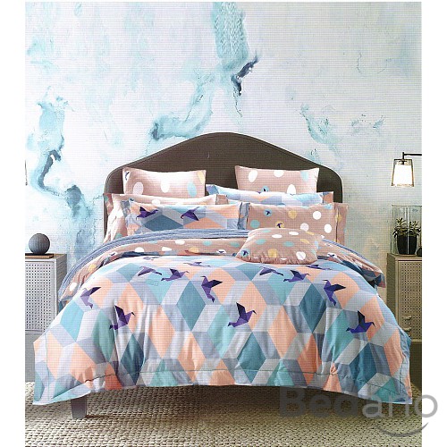 Prošívaný dekorační přehoz 240x260 Bird geometric