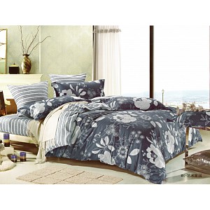 Prošívaný dekorační přehoz 240x260 Deep blue garden