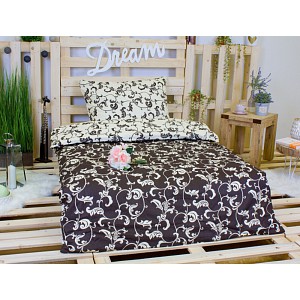 Bavlněné povlečení Béžový ornament 140x200+70x90