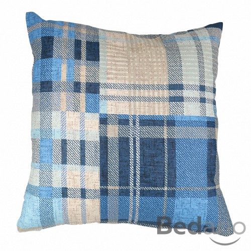 Bavlněný povlak Karo modré 40x40