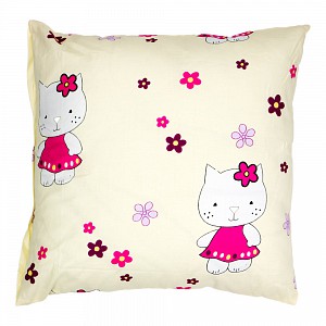 Bavlněný povlak Kitty žlutý 40x40