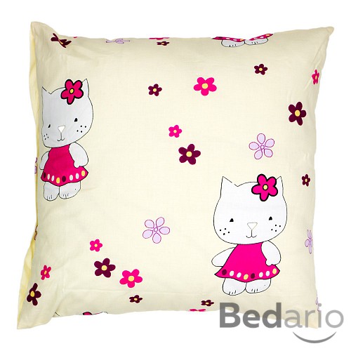 Bavlněný povlak Kitty žlutý 40x40