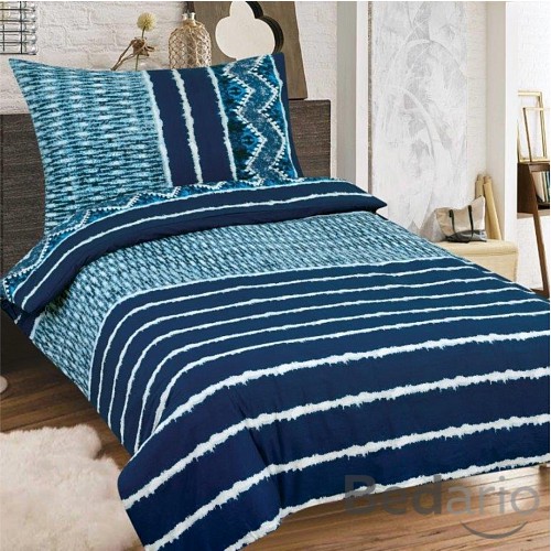 Krepové povlečení TOP 140x200+70x90 FIBER BLUE