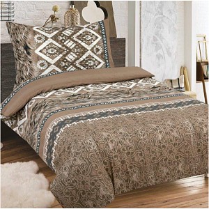 Krepové povlečení TOP 140x200+70x90 ORIENT BROWN